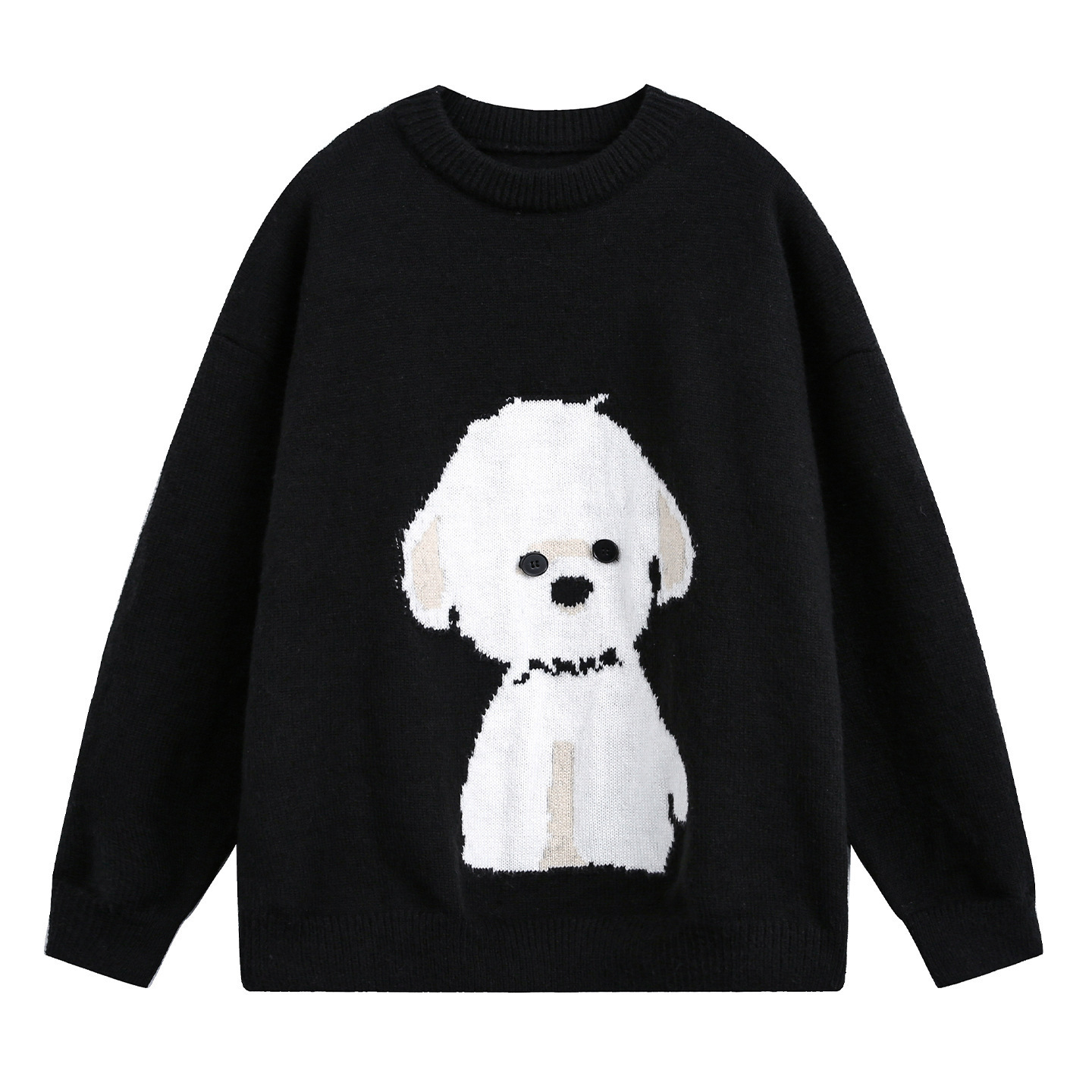 Luxury Bag Imitation Deer Fur Cartoon Puppy Designer Sweater Round Neck Sweater For Men Autumn And Winter Textured Warm Pullover Knitted Sweater Coat