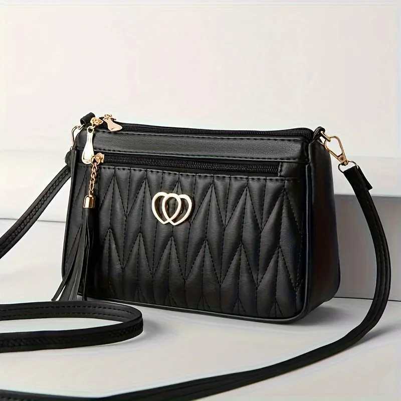 Classic Quilted Crossbody Bag for Women Vintage Synthetic Leather Shoulder Strap Handbag Phone Wallet for Everyday EssentialsT251028