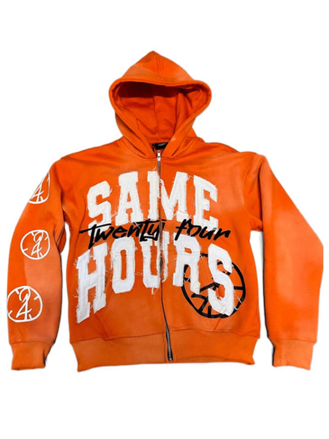 Y2k Hoodie Graphic Zip Up Hoodies Hip Hop Streetwear Ahetic Sweatshirts Oversi Vintage Outfit Y251028