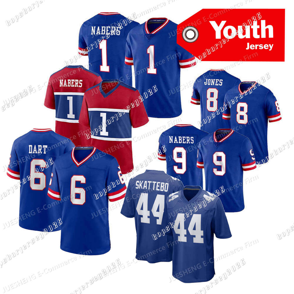 New Season Youth and Kids New York #6 Dart #1 Nabers #44skattebo Top-Quality edJersey American Football Jersey