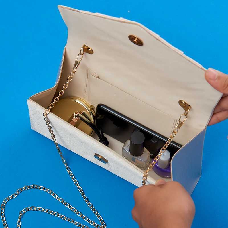 Evening Dress Storage Bag with Chain Single Shoulder Crossbody Strap AllinOne Holding Bag for Dinner Parties Marriage Banquets H251027