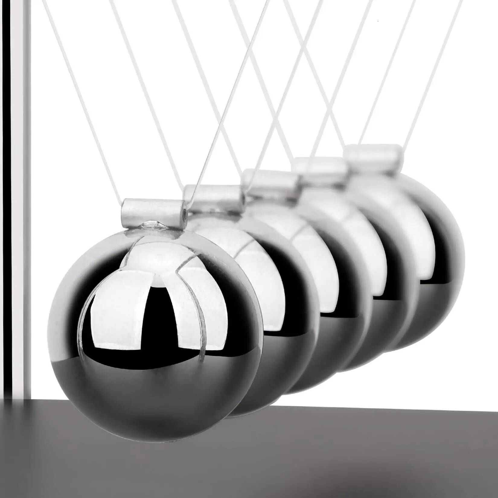 1 PC Newton Cradle Balance Steel Balls Perpetual Motion Collision Ball School Teaching, Physics Science Pendulum Home Decoration ddmydog