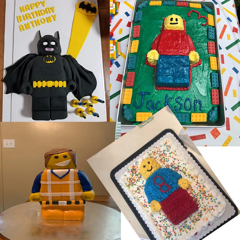 Large Silicone Minifigure Cake Pan Robot Breakable Chocolate Mold DIY Moule Baking Tray For Kids Birthday Party Pastry Accessory 251028