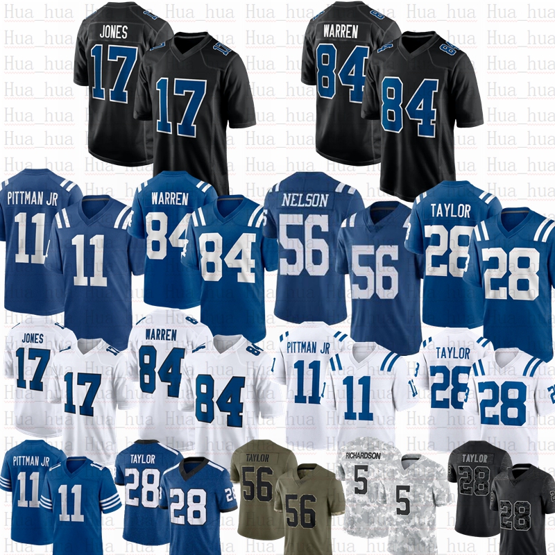 Tyler Warren Anthony Richardson Football Jerseys Daniel Jones Jonathan Taylor 53 Riley Leonard Peyton Manning Pittman Jr Quenton Nelson Jersey