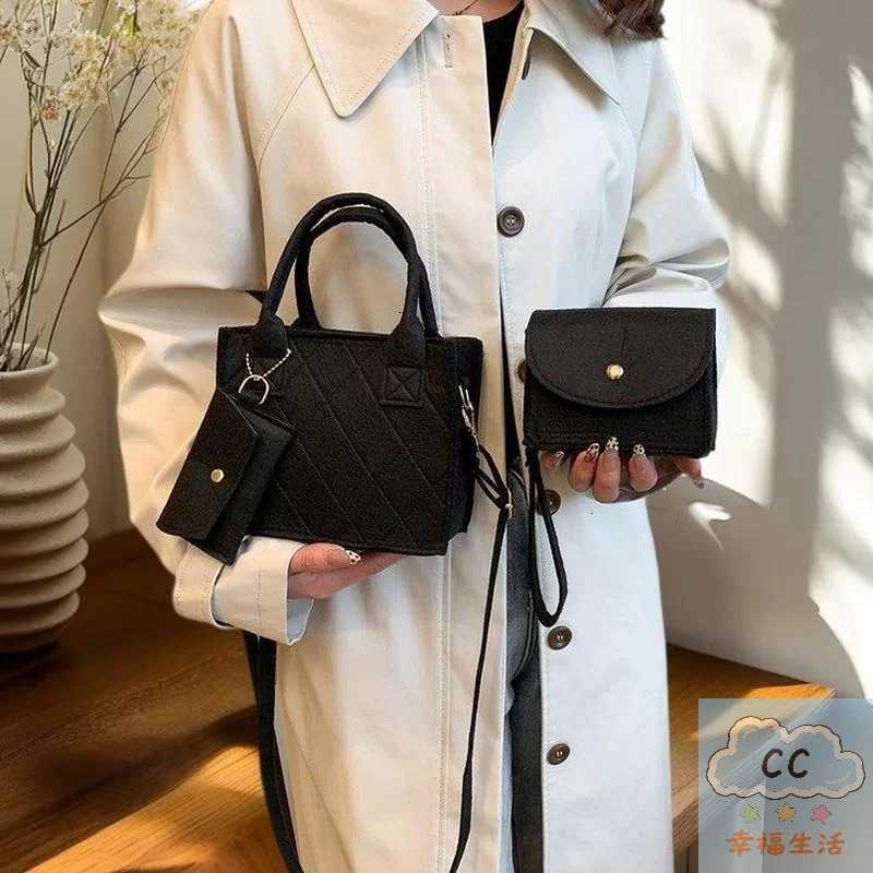 3in1 Leather Bag Set for Women Fashionable Solid Color Shoulder Coin Crossbody HandbagsW251028