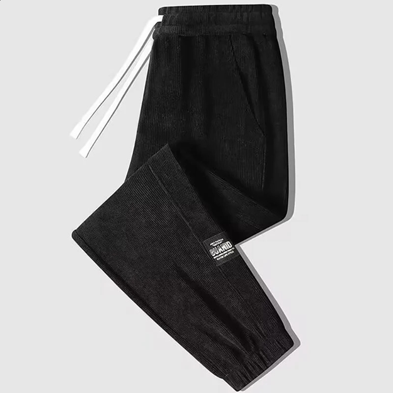 Men Tech Fleece Embroidery Sweatpants Baggy Corduroy Jogger Pants Male Autumn Casual Harem Loose Sport Thermal Trousers 251027