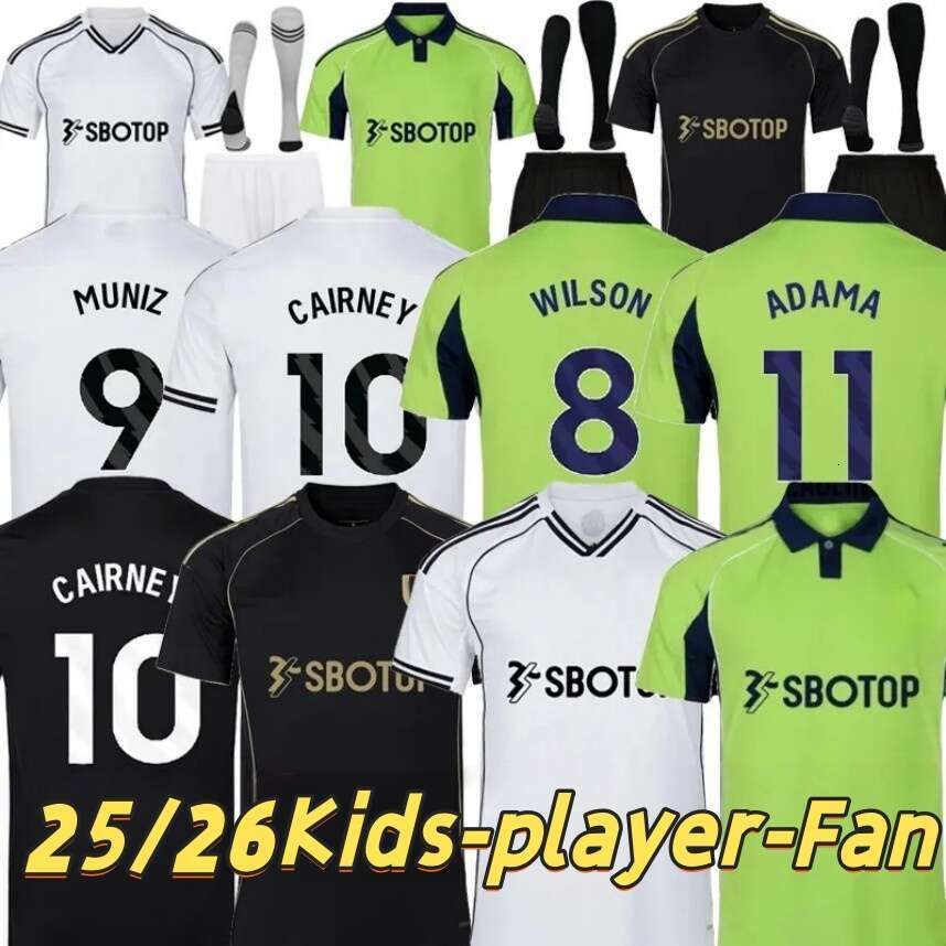 25 26 SMITH ROWE MUNIZ ANDREAS CAIRNEY RAUL FULHAMS football shirt soccer Jerseys MITROVIC ROBINSON 2025 2026 WILSON Men kids Children