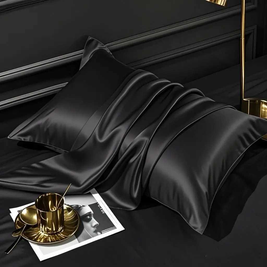 Pillow Case 2Pcs Lot Natural Mulberry Silk case Superior Quty Protect Hair Case Solid Color Bedding Case Cover C251028