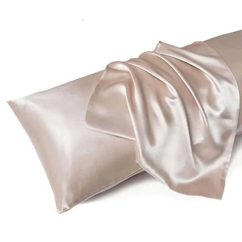 Pillow Case Solid Silk cases Decorative Luxury Cushion Cover Envelope Style Hair Skin Protect Standard Queen Size Case C251028