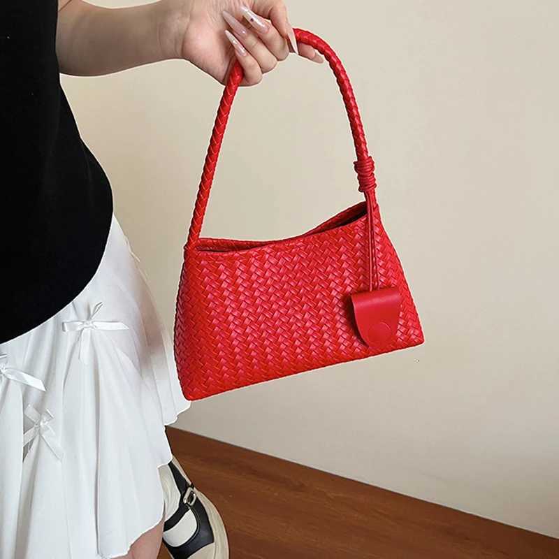 WenS Woven Pattern Shoder Bag Autumn And Winter Casual Wear HandHeld Handle Bag Fi Armpit Bag With Coin Purse D251028