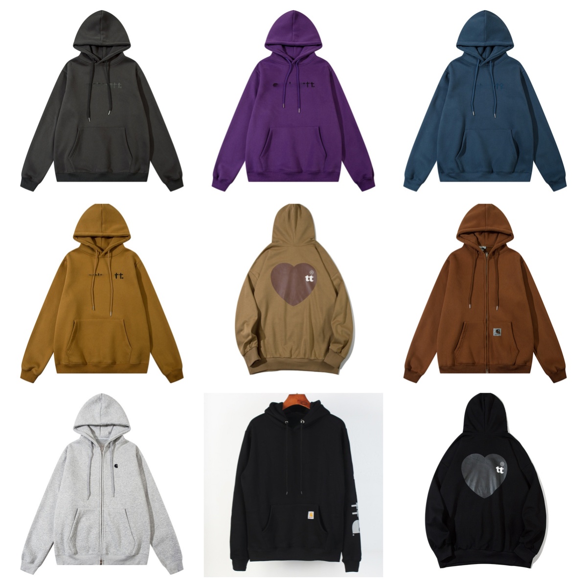 carharttmanhoodie Designer Hoodies Sweatshirts men's and women's Long Sleeves Jacket Loose Outwear Coats Hoody Mens Woman Streetwear zippers long sleeve