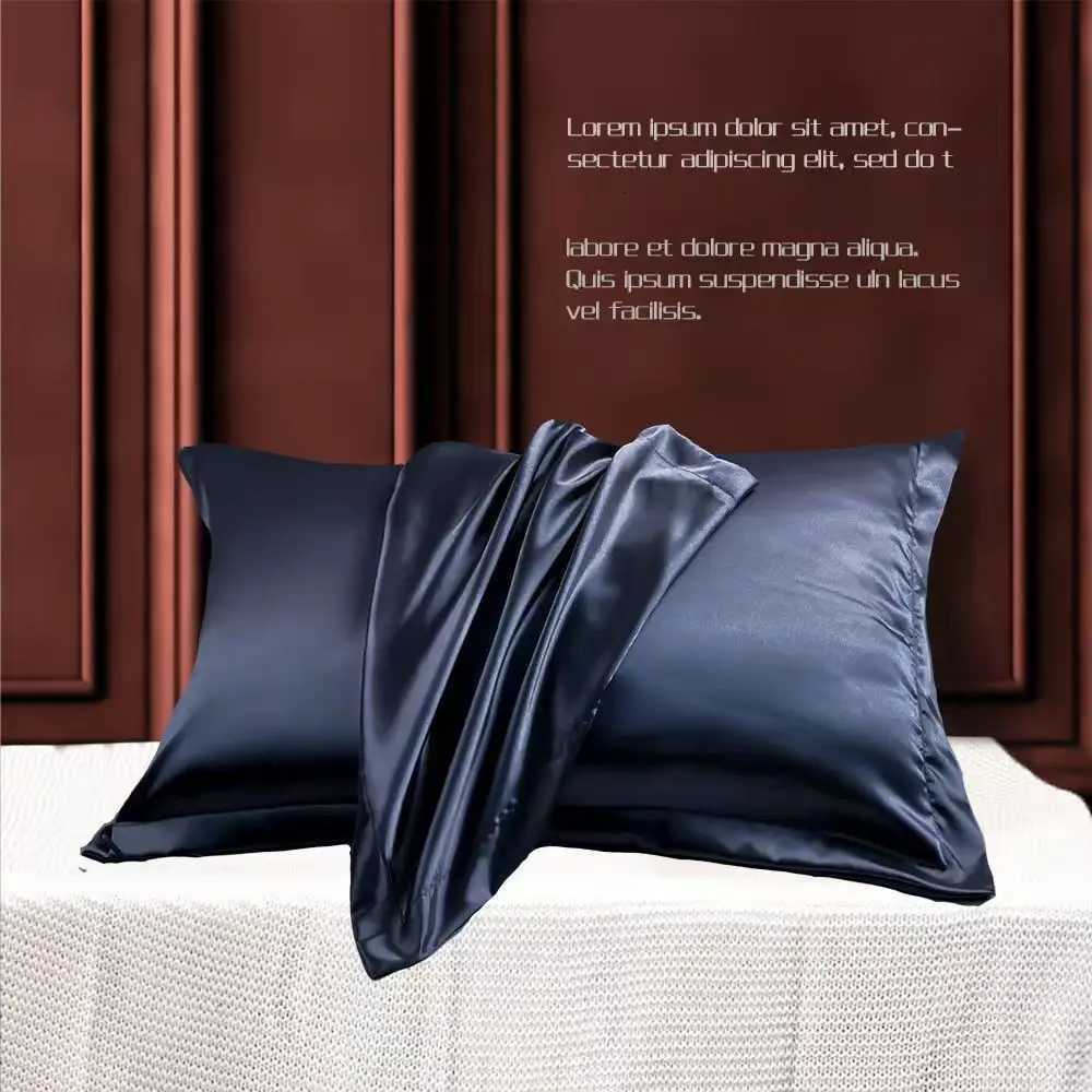 Pillow Case 2pcs Lot Natural Silk case High Quty Comfortable Solid Color Bedding Cover 48X74cm Envelope cover C251028