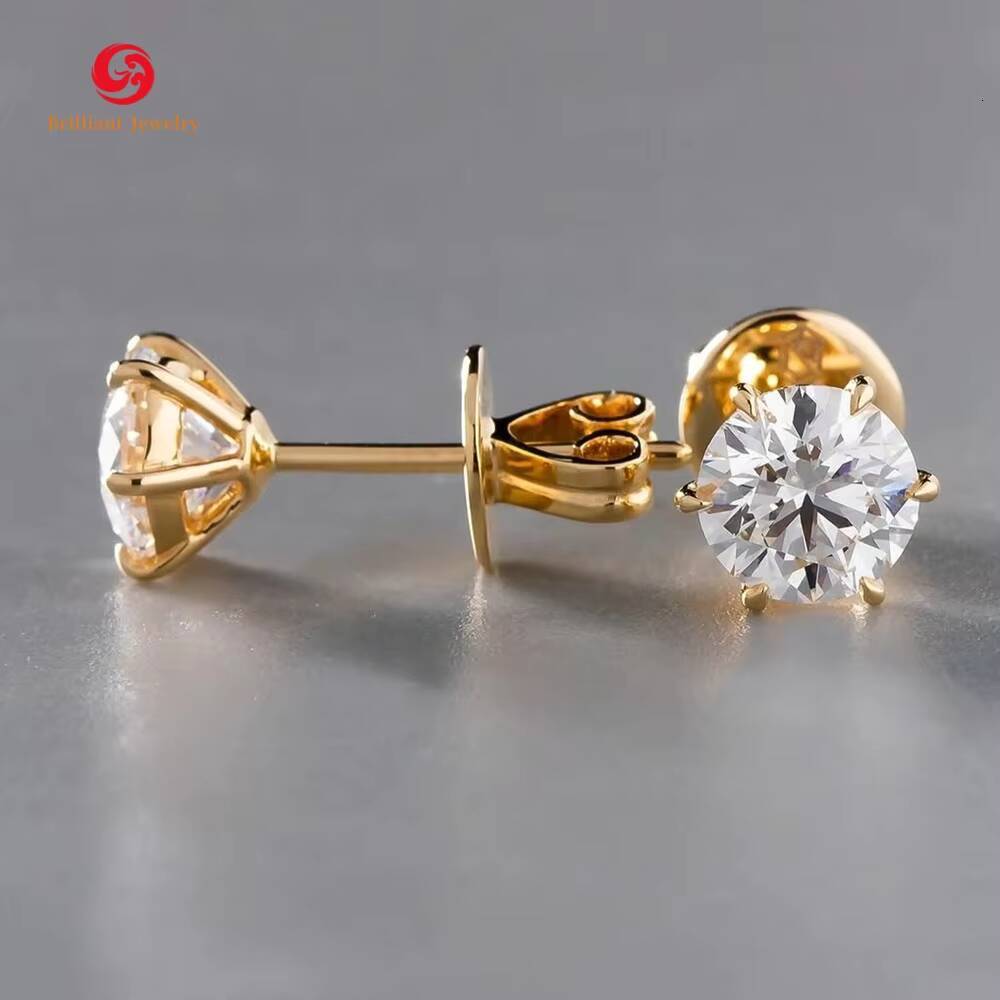 14k Solid Gold Diamond Stud Earrings 03ct 05ct 1ct IGI Certified D VS1 HPHT CVD Lab Grown Diamond Earrings Jewelry
