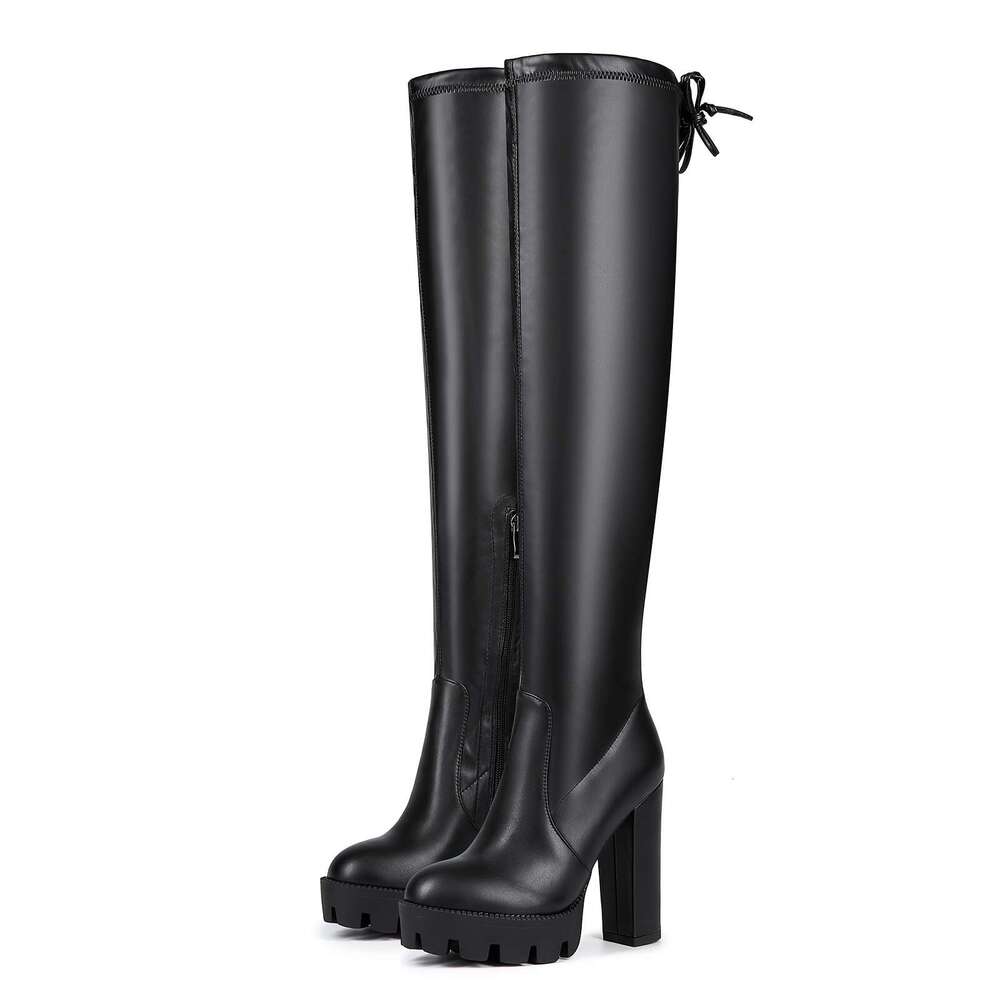 Thick And Stretchy Skinny Knee High Boots