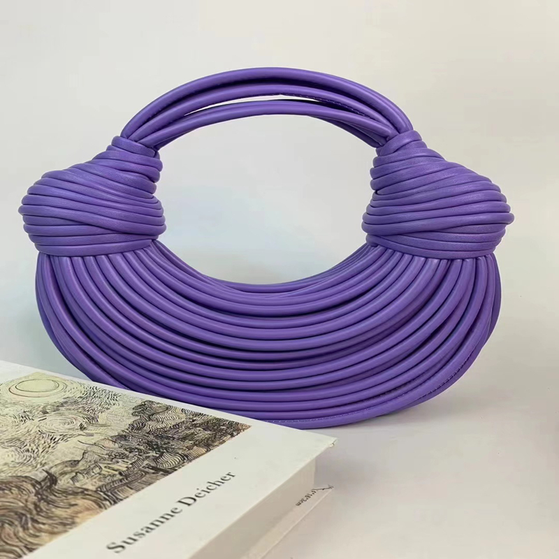 Luxury designer bag Handcrafted Designer Wristlet Bag: Luxurious Handwoven Knots Adjustable Noodle-Strap for Elegance Timeless Sophistication