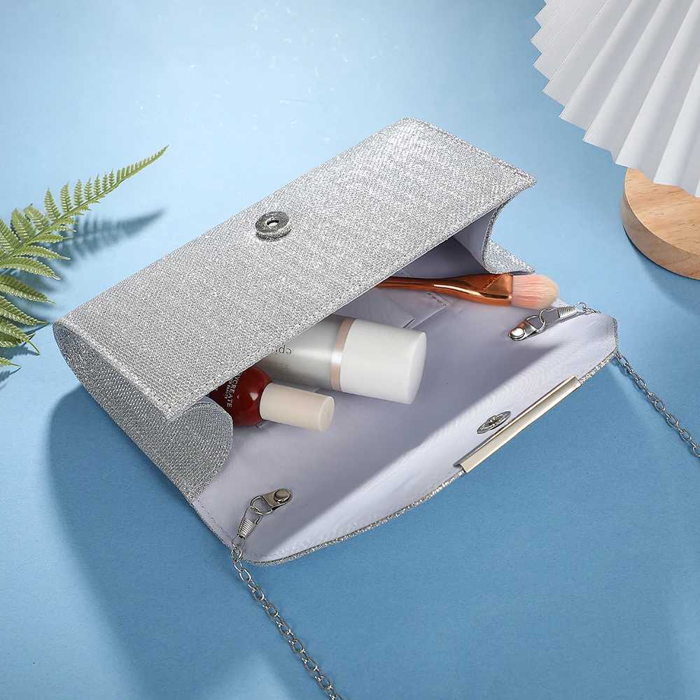 Ladies Glitter Bling Shiny Handbag Evening Clutch Flap Envelope Handbags Formal Wedding Party Prom Purse for Women H251027