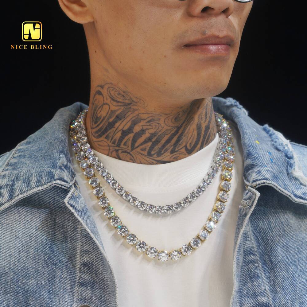 Wholesale Price 316L Stainless Steel Tennis Chain 8mm 10mm 5a Cz Diamond Tennis Necklace and Bracelets for Men and Women