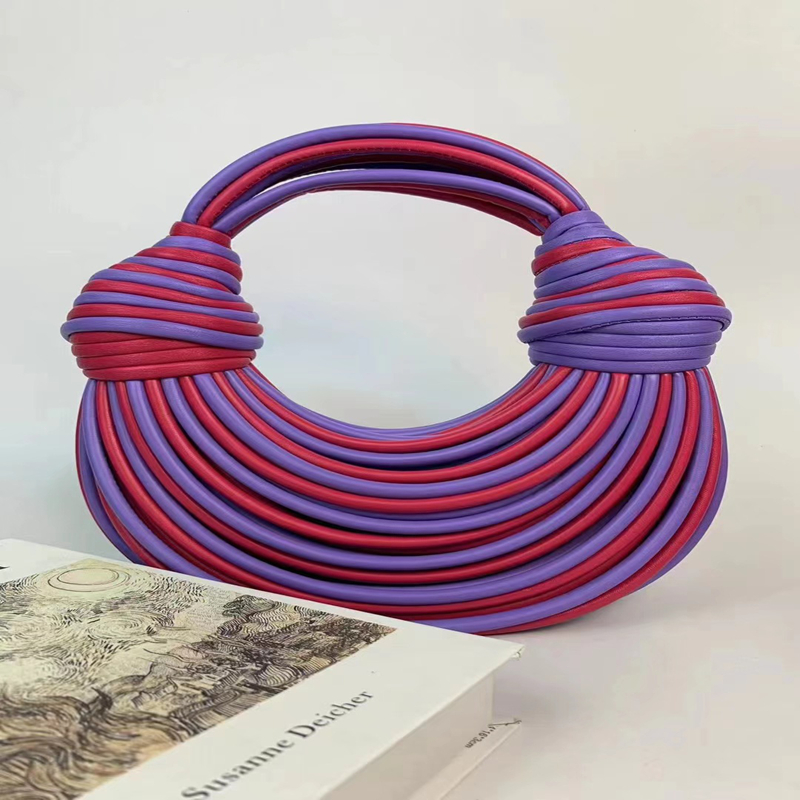 Luxury designer bag Handcrafted Designer Wristlet Bag: Luxurious Handwoven Knots Adjustable Noodle-Strap for Elegance Timeless Sophistication