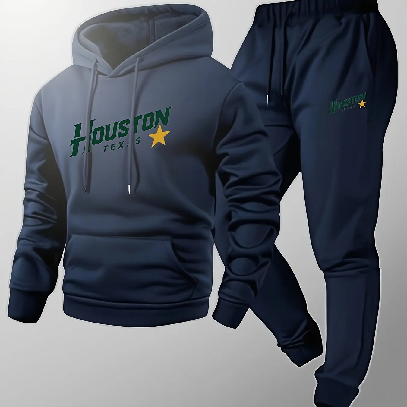 2 pieces mens letter print hooded sweatshirt and drawstring sport pants set soft comfortable thin velvet warm 251027