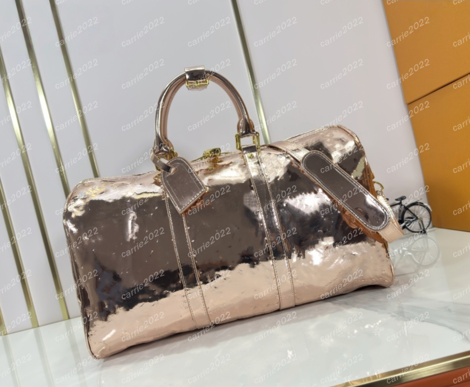 Designers Duffel Bags for travel tote bag capacity travel Unisex Canvas 50CM Travel Bag Men's Handbag Travel Bag embossed shoulder bag gold silver M26463 M41418