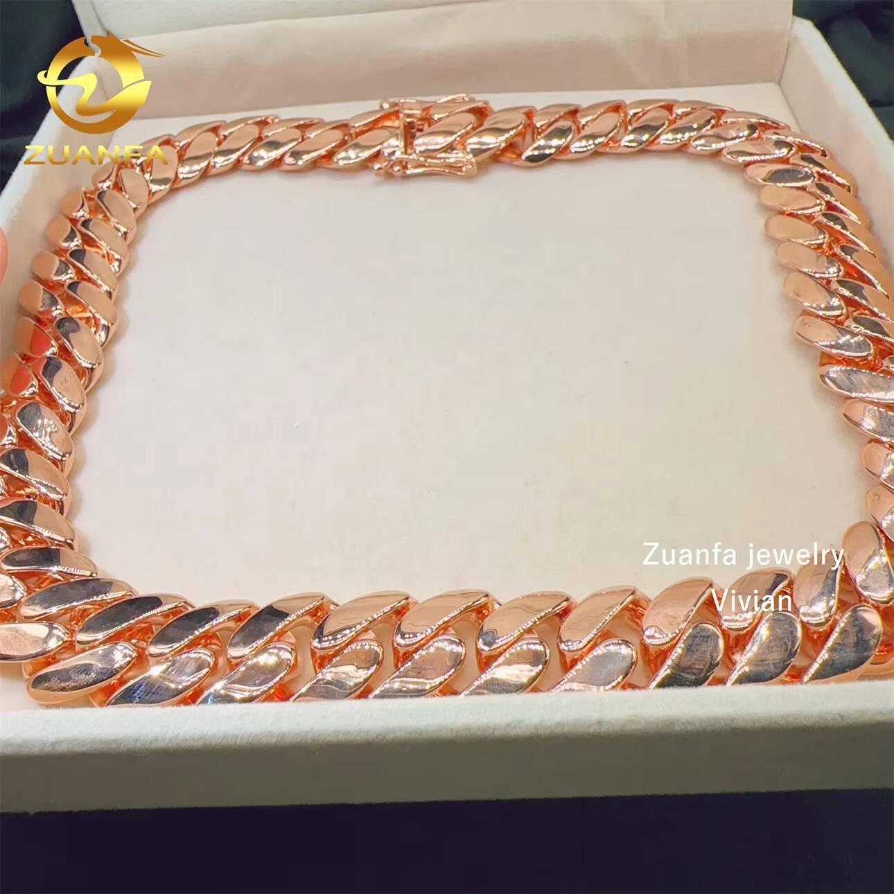 Moissanite Necklace VVS Moissanite Diamond Sterling Silver 925 VVS Moissanite Hip Hop Cuban Chain Cuban Link Necklace