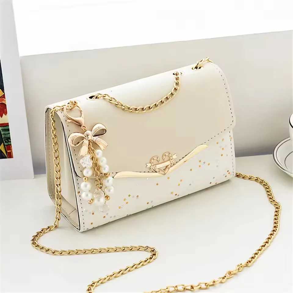Fashion Messenger Bag Women Trendy Sequin Single Shoulder Bags Mobile Phone Pouch Ladies PU Leather Handbag with Tassel PendantT251028