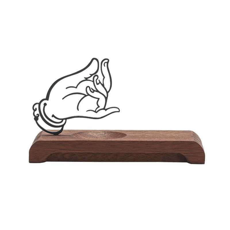 Buddha Hand Incense Stick Holder Creative Iron Art Incense Burner Zen Home Decor for Living Room Office Z251028