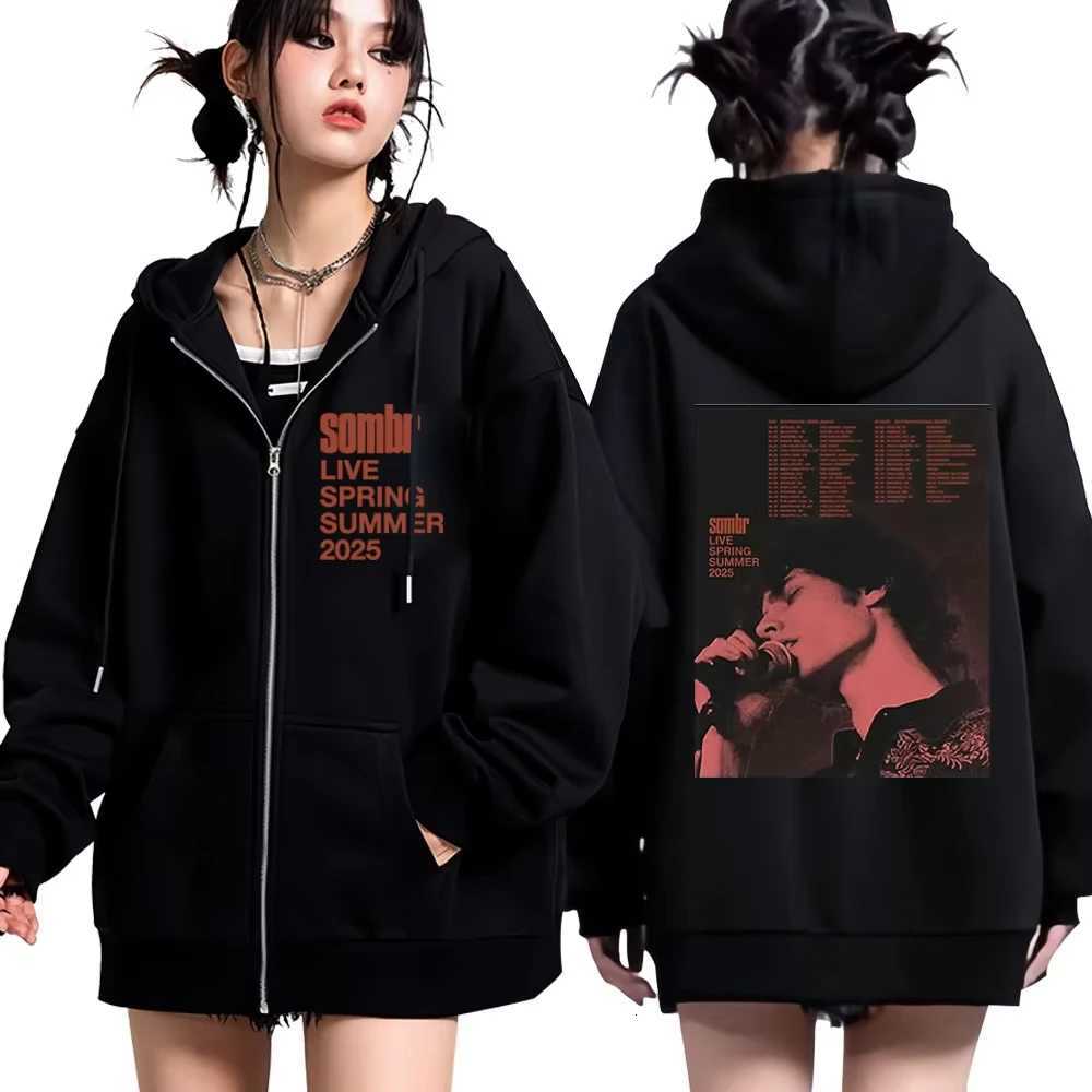 Sombr Merch Hoodie LIVE 2025 Tour Mens and Womens Fashion AutumnWinter Printed 100 Pure Cotton Loose Casual Zipper HoodieXJ251028