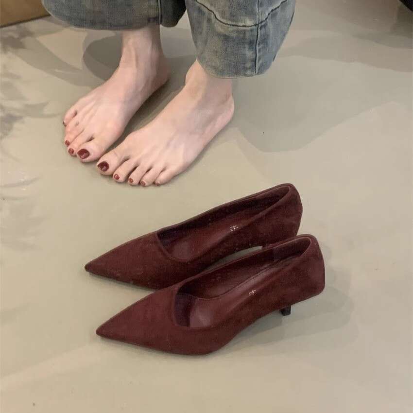 French Style Niche High Heels for Women 2025 New Elegant Socialite Pointed Toe Shallow Mouth Designer Shoe Stiletto Commuter Shoes