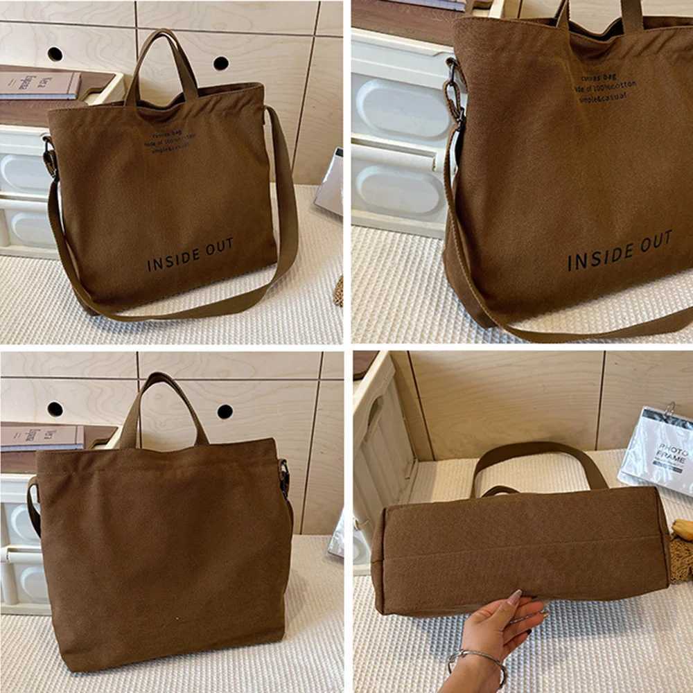 Large Capacity Commuter Canvas Bag Casual Shoulder Work Bag Crossbody Tote Bag Messenger Bag Laptop Bag with Adjustable StrapW251028