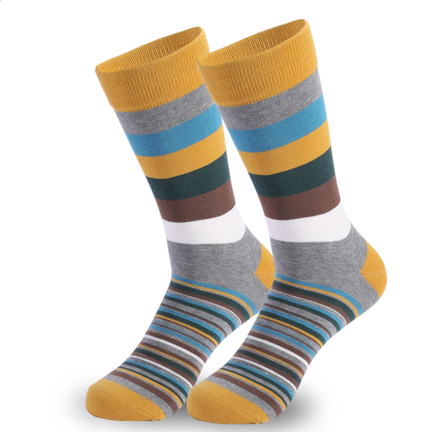 5Pairs Mens Fun Dress Socks Pattern Funny Socks Pack Colorful Striped Combed Cotton Novelty SocksCool Breathable Casual Socks251027
