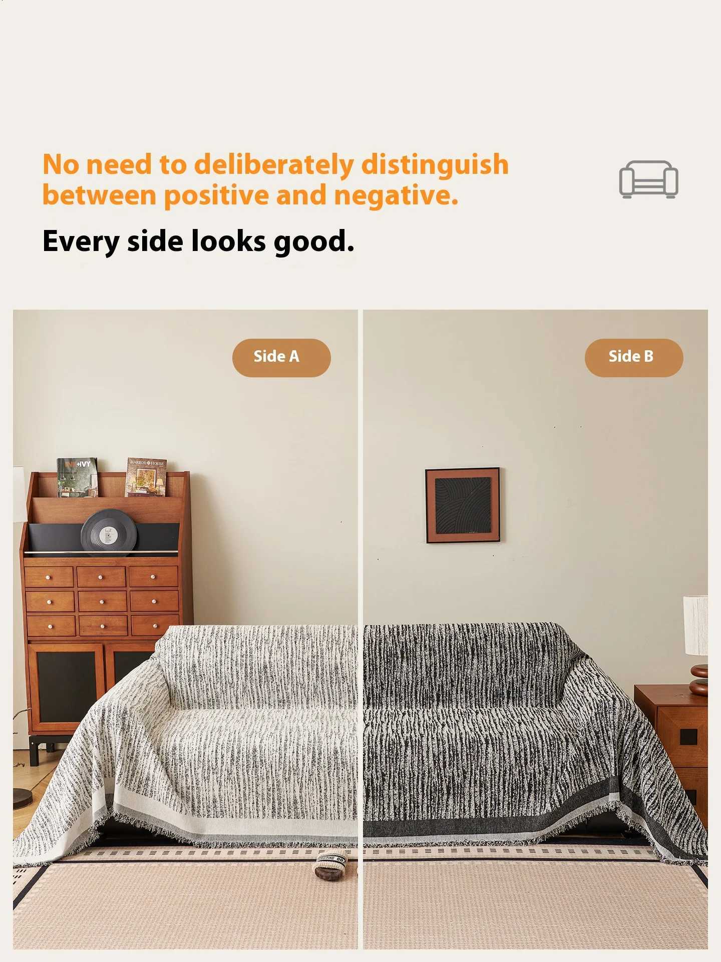 Sofa Cover LShaped Sofas Reversible All Season Chenille Stretchable Couch Slipcover Protector NonSlip Sofa Blanket Home Living C251028