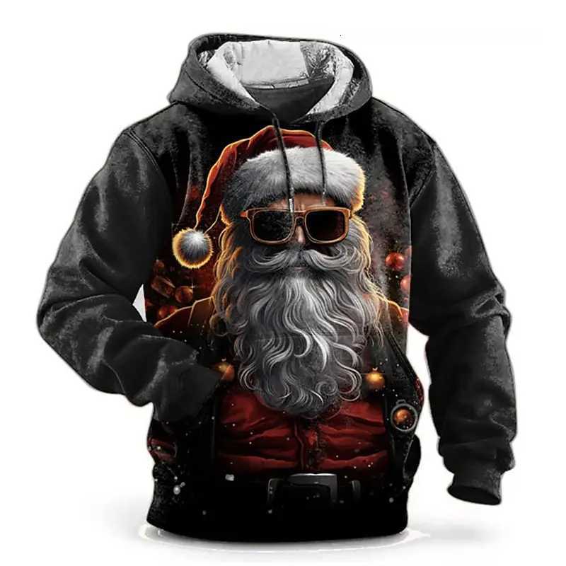 Chrismas Mens Hoodie Print Sweatshirts For Men Harajuku Hooded Shirt Pullover Casual Clothes Streetwear Top Mens ClothingXJ251028