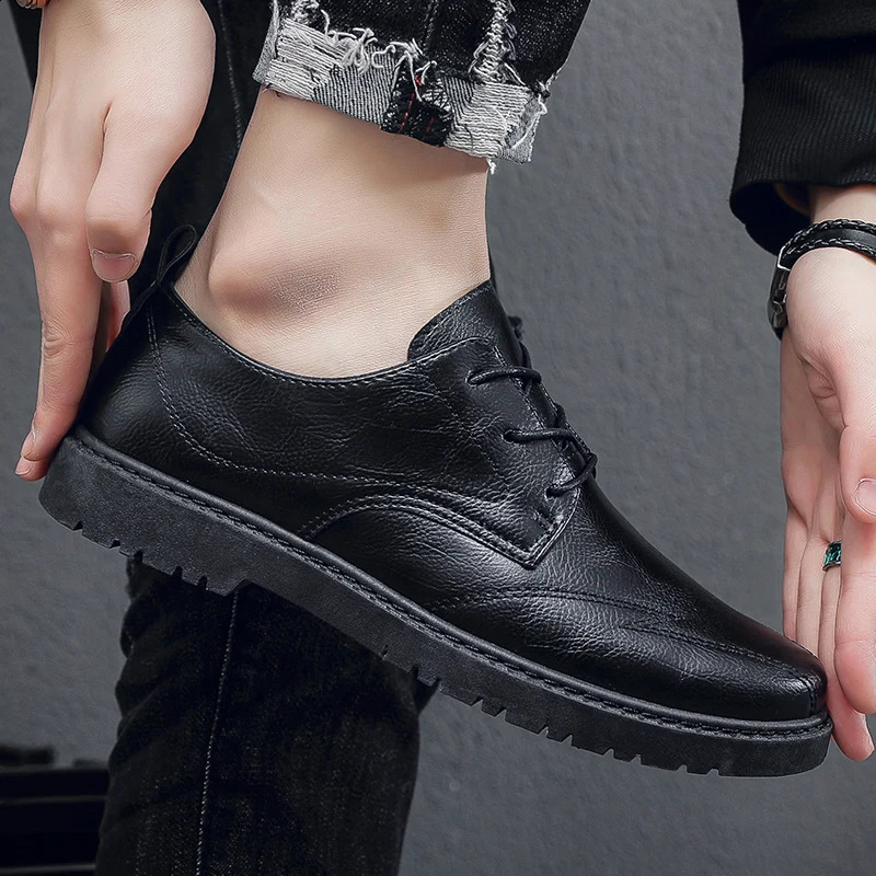 Mens Hand Stitched Genuine Leather Slip On Shoes Business Formal Occasion Wedding Party Footwear Leisure Official BoardShoes 251023