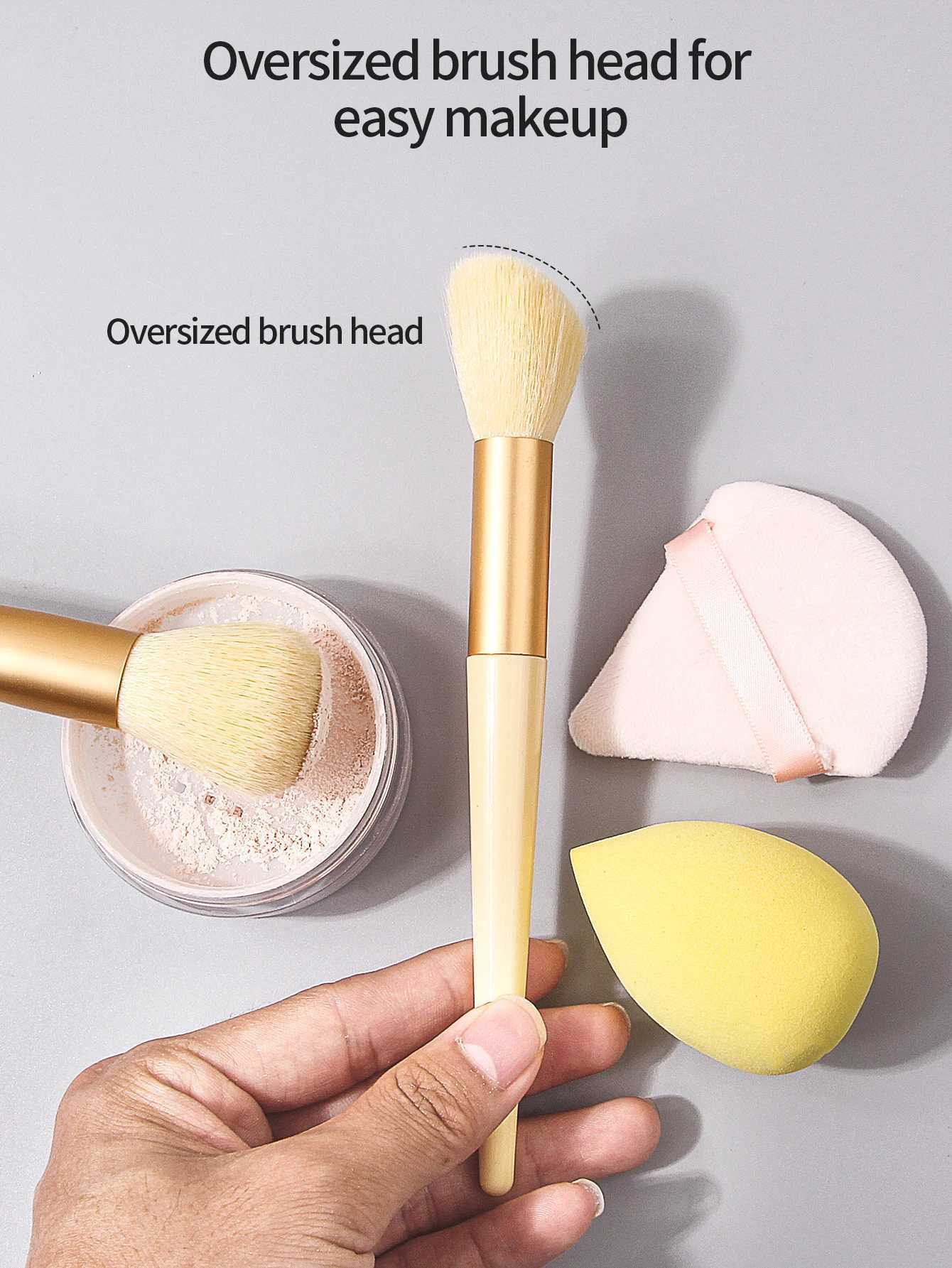 131320 Professional makeup brush setincluding 13 brushes3 makeup sponge eggs3 triangular powder puffs and 1 storage bucket J251117