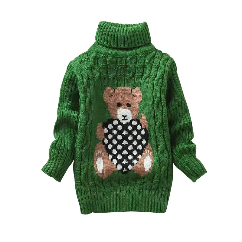 Boys Girls Sweaters Keep Warm Pullover Winter Autumn Infant Baby Sweater Boy Girl Child Knitted Sweater Turtleneck 251027