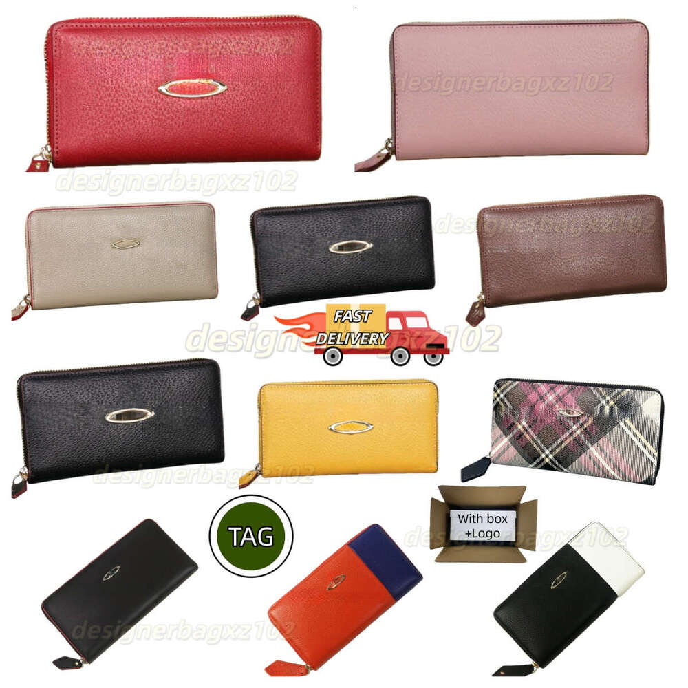 Vivienene West Wood Bag Saturn Bag Designer Bag Beach Bag Suede Bag Beach Bag Metal Hardware Long Wallet Coin Purse Zipper Clutch Womens Wallet With Box