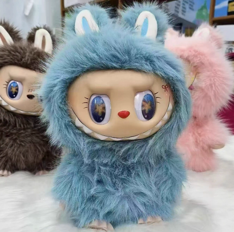 38cm zimomo Monster Labubu 38cm Angel Creative Change Doll Diy Figure Vinyl Pendant Doll Model Toy Replica Toy Birthday Gifts