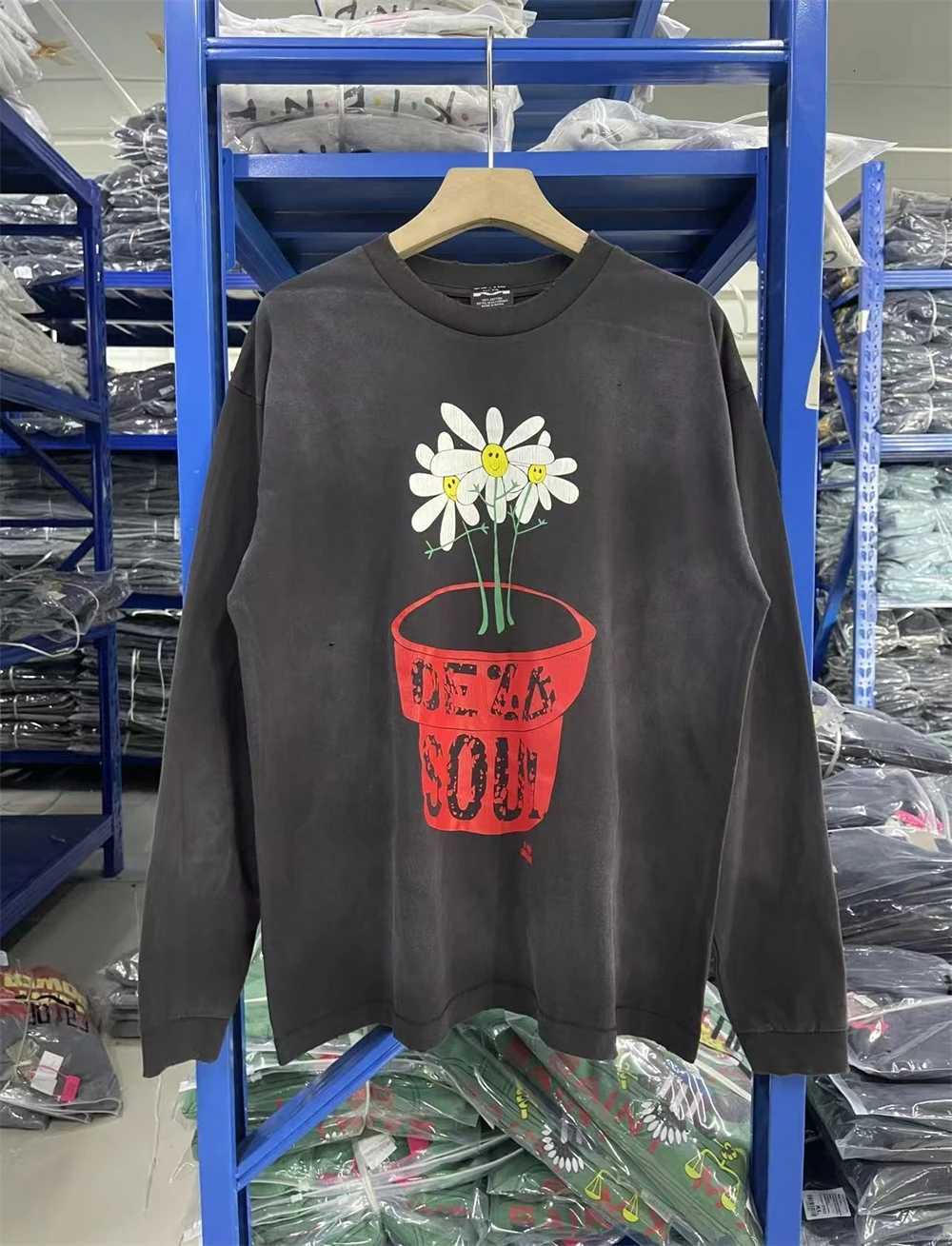 Washed Vintage Saint 25SS De La Soul Is Dead Long Slves T Shirt Men Women High Quty Tshirt X251028