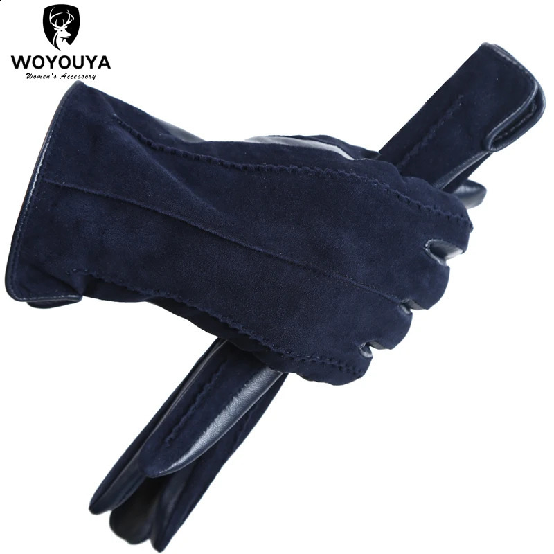 Colored Suede womens leather gloveswarm winter glovesHighend leather gloves womenwinter sheepskin womens gloves2007 251027