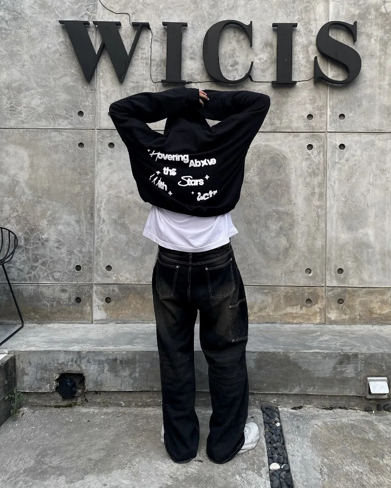 Street Hiphop Retro n Fashionable Versatile Hoodie Men American Y2K Harajuku Casual Loose Oversized Sweatshirt Women 251027