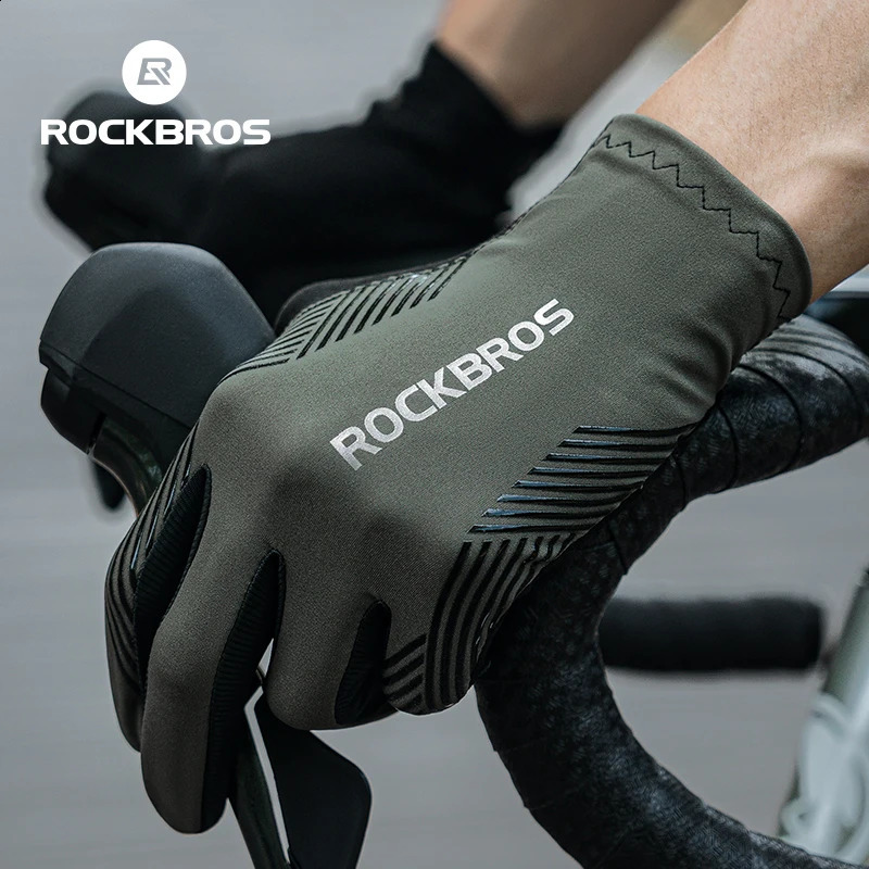 ROCKBROS Summer Cycling Gloves Breathable Road Bike Nonslip Gloves Touch Screen Spring Full Finger Motorcycle Riding Gloves 251027