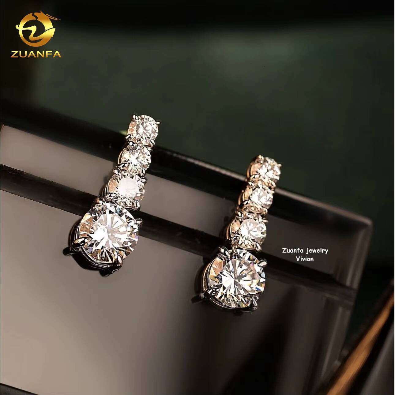 10mm D Color VVS Moissanite Diamond Luxury Sterling Silver 925 Hip Hop Fine Jewelry Tennis Chain Necklace