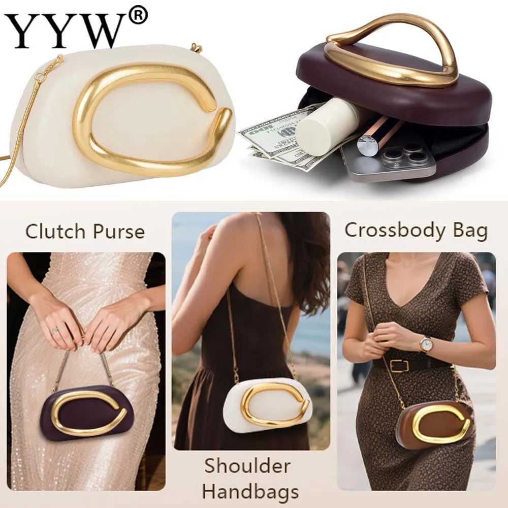 PU Leather Fashion Box Clutch Handbag Women Evening Banquet Bags Wedding Party Chain Crossbody Shoulder Bag Dinner Purses H251027