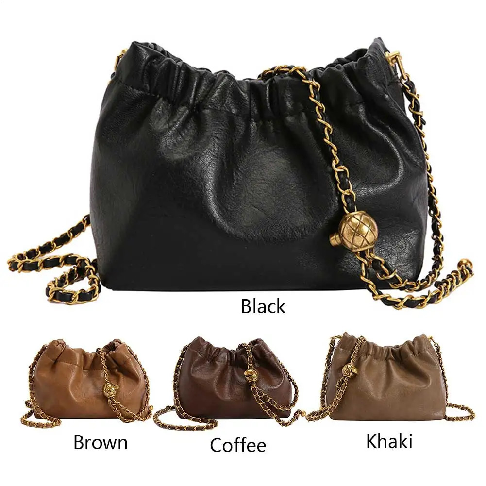 Women Chain Shoulder Bag PU Leather Crossbody Tote Casual Messenger Satchel Sling Girl Stylish Purse 251018