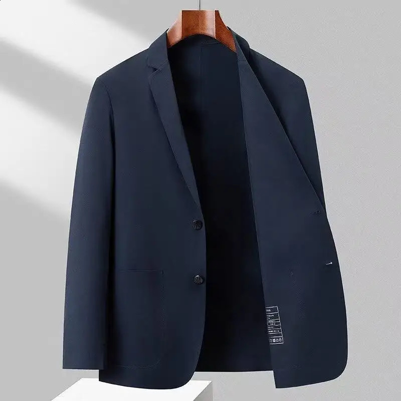 Spring and Summer Mens Casual Suit Light Thin Elastic Non trace Wrinkle Resistant Coat Sunscreen Breathable 251027