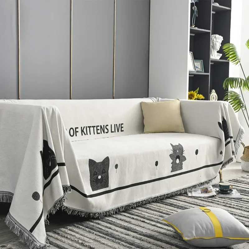 Nordic Simple Sofa Throw Blanket Chenille Sofa Cover with Tassel Four Season Multifunctional Couch Towel Blanket Beds Blanekets C251028