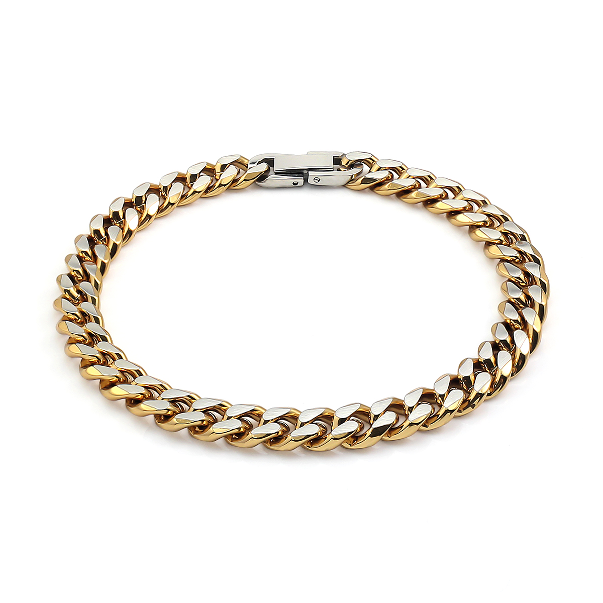 Fashion Minimalist Design Men's Jewelry Stainless Steel Curb Cuban Link Chain Bracelet for Man Unisex Wrist Jewelry Gifts