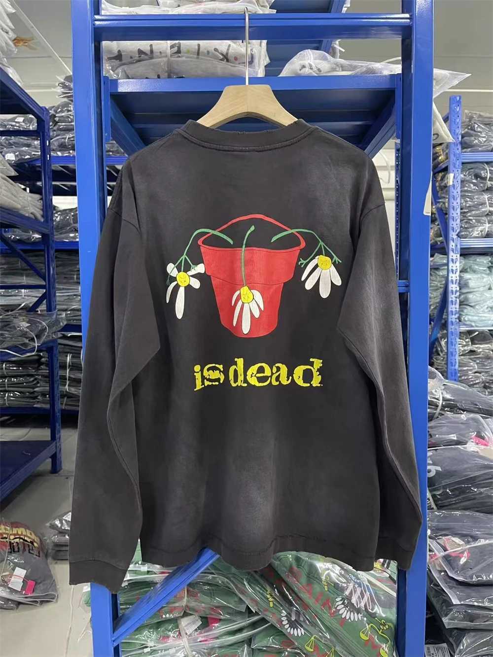 Washed Vintage Saint 25SS De La Soul Is Dead Long Slves T Shirt Men Women High Quty Tshirt X251028