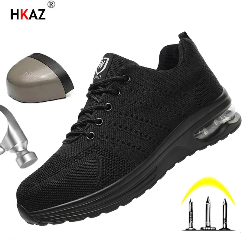 Styles Men Safety Boots With Steel Toe Cap Antismash Work Sneakers Safety Shoes Men Indestructible Work Boots Hiking shoes 251023